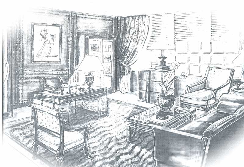 Projet de bureau dessiné